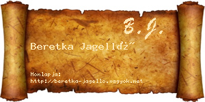 Beretka Jagelló névjegykártya